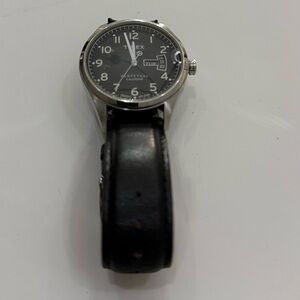 Timex Silver Case Black Dial Watch